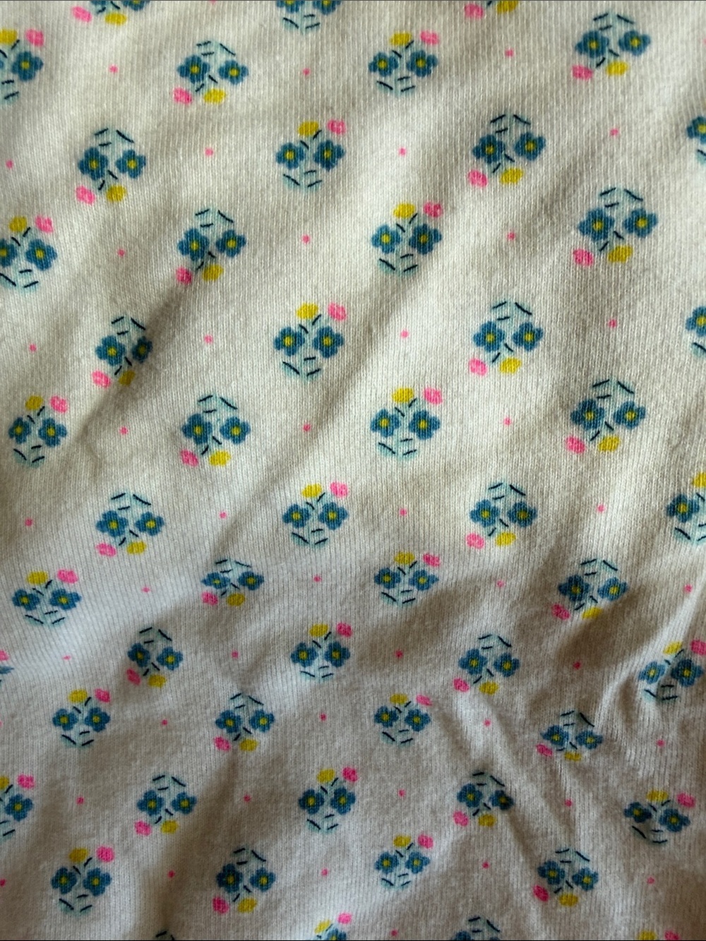 Carter's White Floral & Light Blue Baby One-Piece Bodysuits (2) - Picture 4 of 6